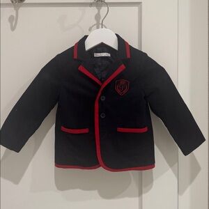 Patachou Boys Navy Blue Blazer with Red trim size 2T